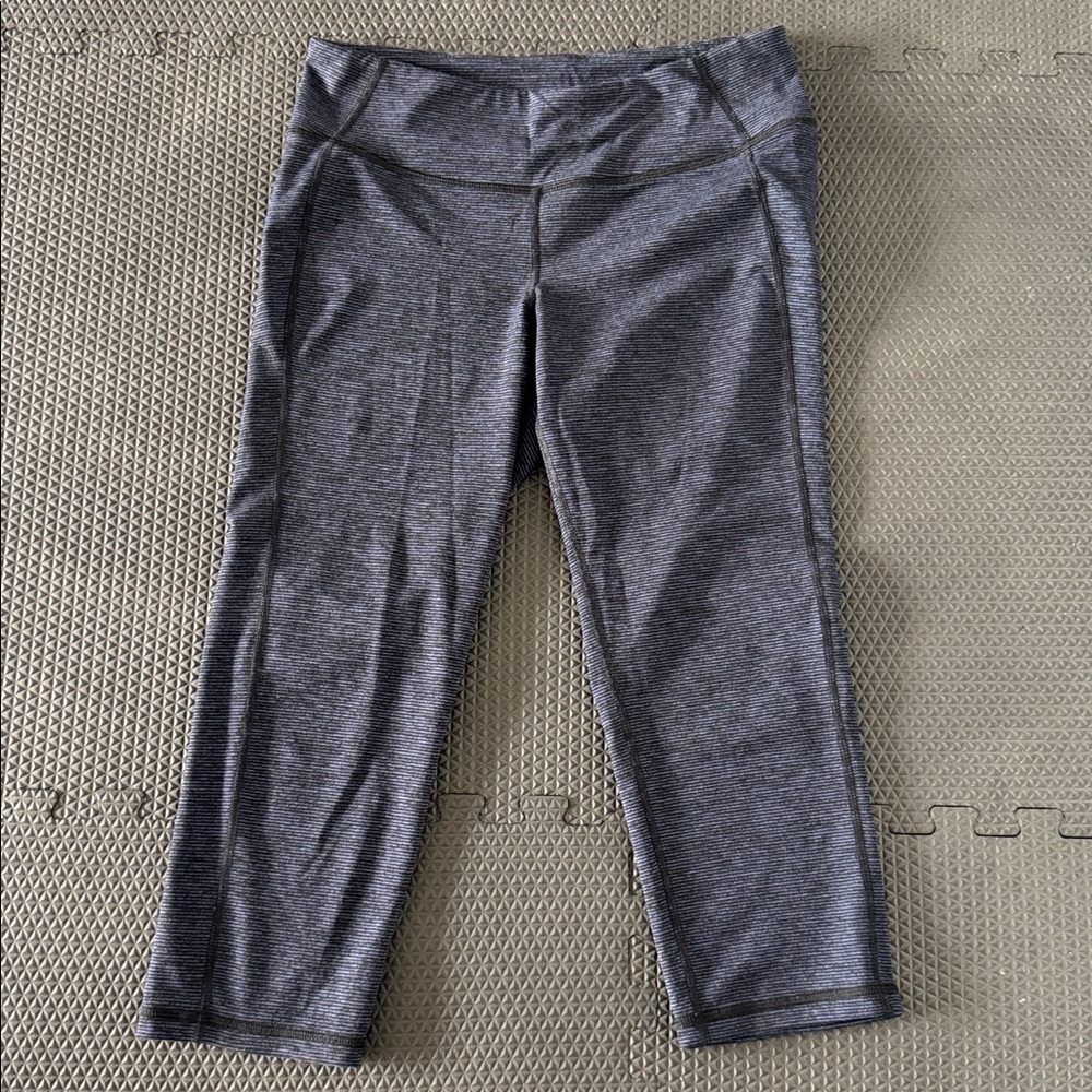 Old Navy Active Blue and Black Striped Leggings